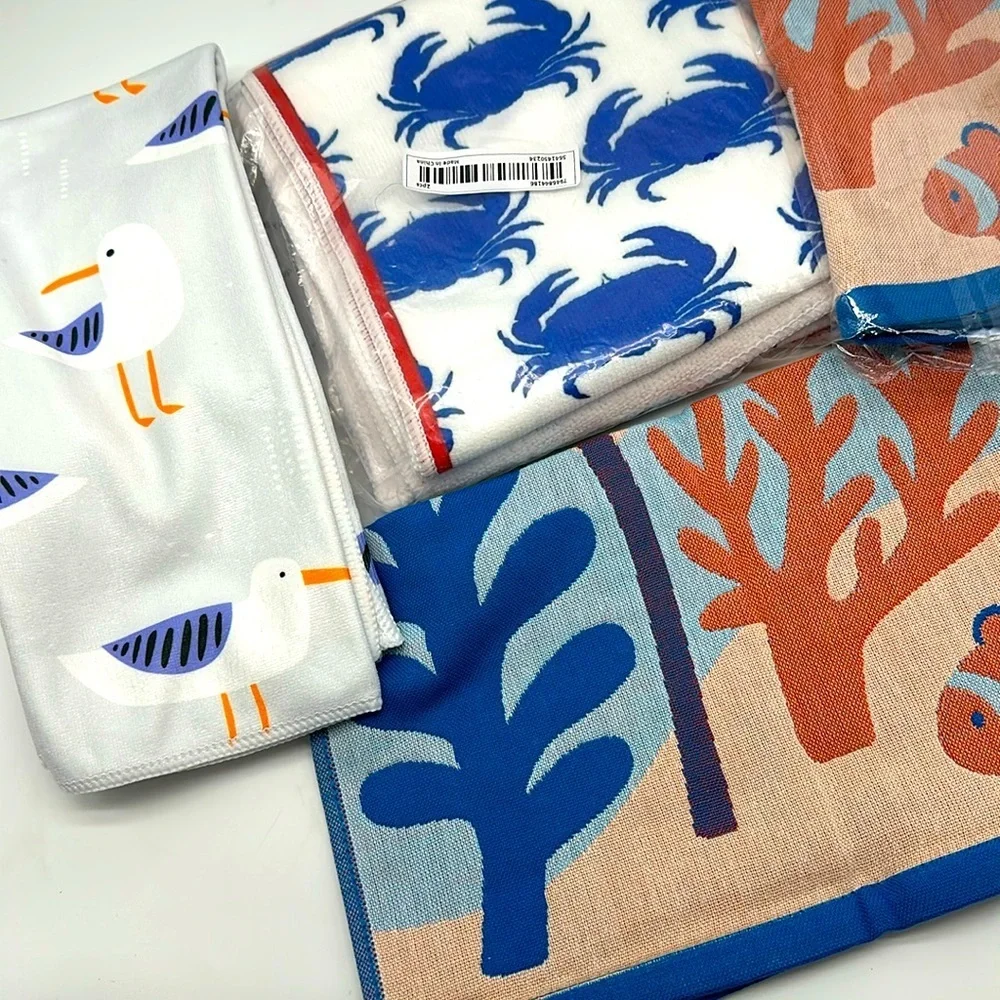 Ocean Beach Kitchen Dish or Hand Towels NWT